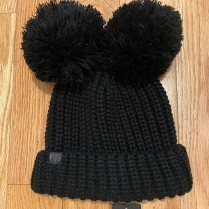 NWT Karl Lagerfeld Double Pom Pom Hat